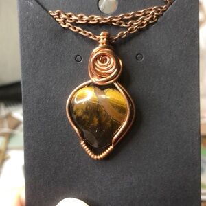Tiger Eye Heart Necklace